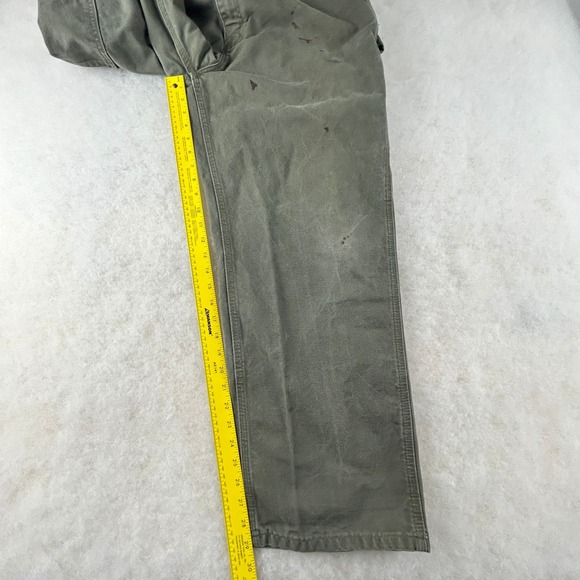 Carhartt B11 MOS Carpenter Pants Original Dungaree Fit Men 36x30 Green - Picture 15 of 15